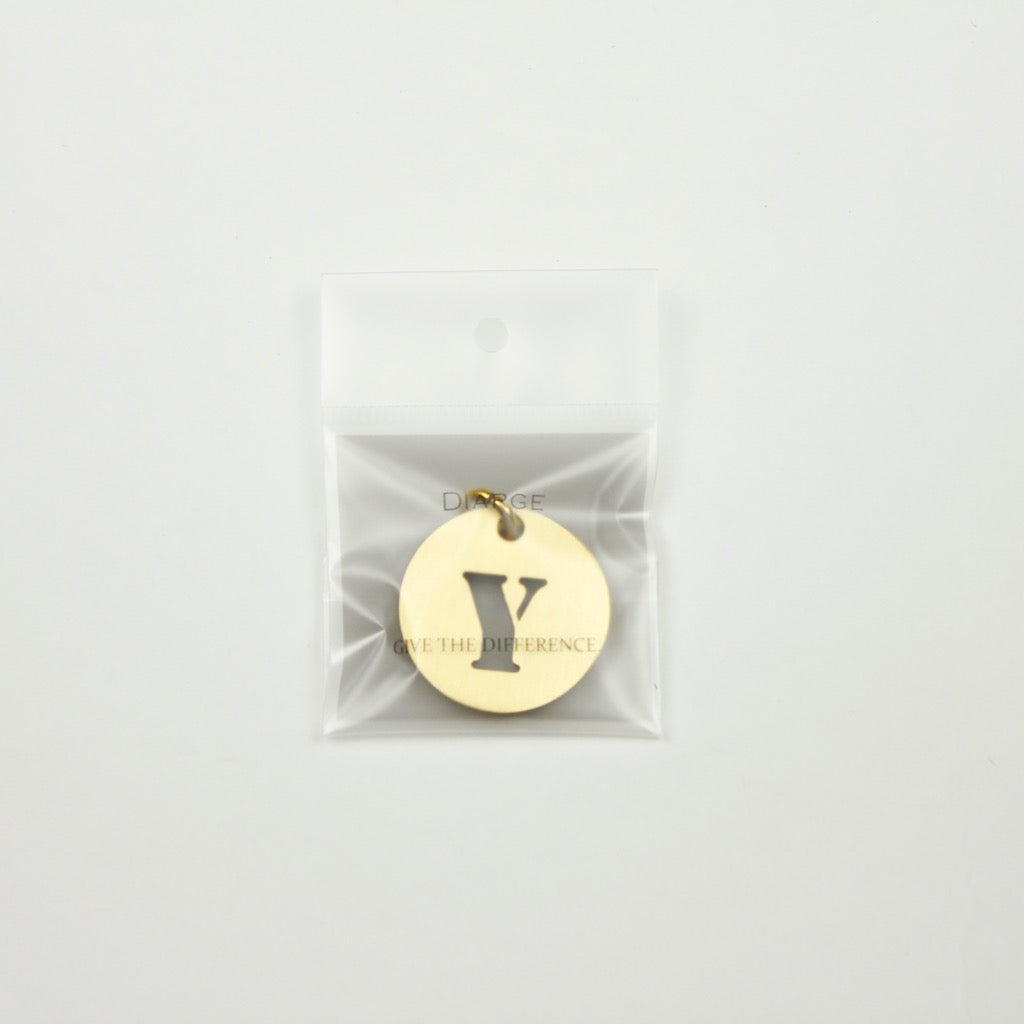BRASS ALPHABET KEYRING 13927 GD (真鍮製アルファベットキーリング)