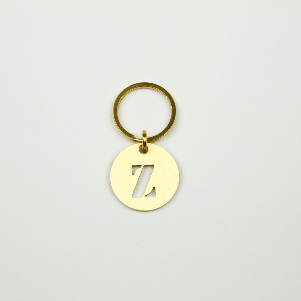 BRASS ALPHABET KEYRING 13927 GD (真鍮製アルファベットキーリング
