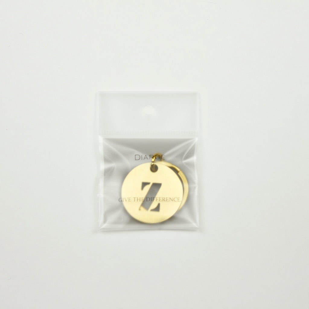 BRASS ALPHABET KEYRING 13927 GD (真鍮製アルファベットキーリング)