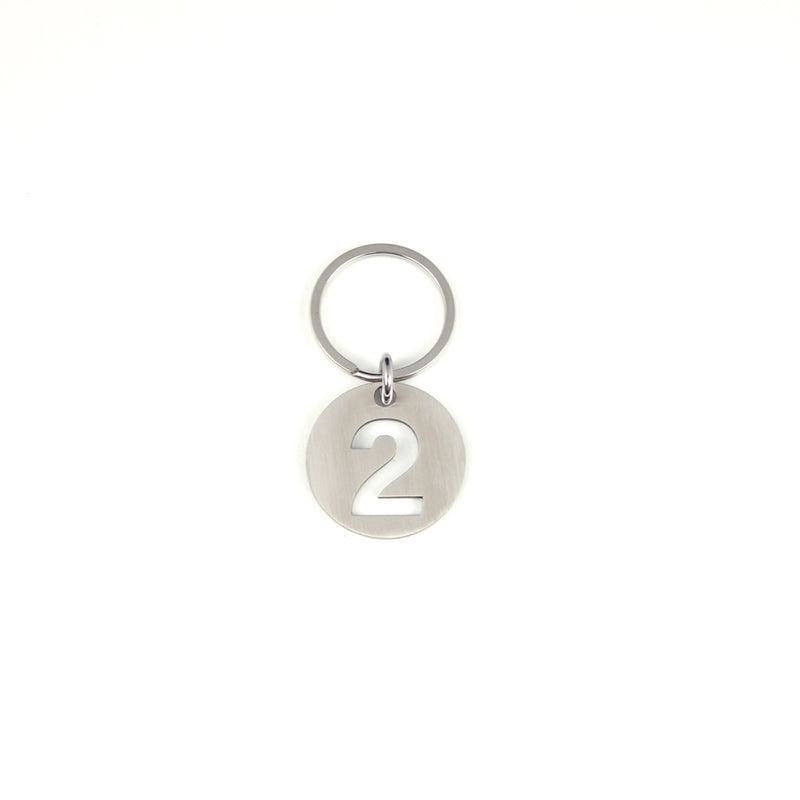 STAINLESS NUMBER KEYRING 13936 SV (ステンレス製ナンバーキーリング)