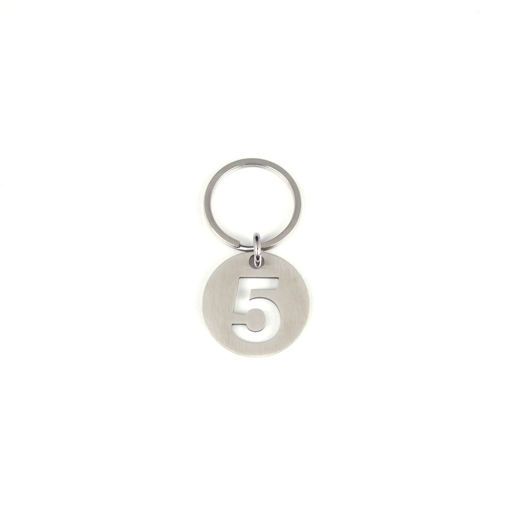 STAINLESS NUMBER KEYRING 13936 SV (ステンレス製ナンバーキーリング)