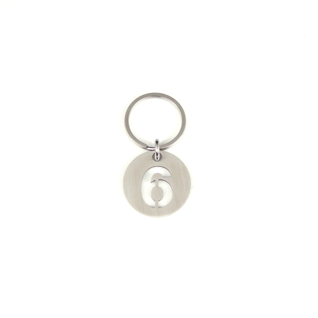 STAINLESS NUMBER KEYRING 13936 SV (ステンレス製ナンバーキーリング)