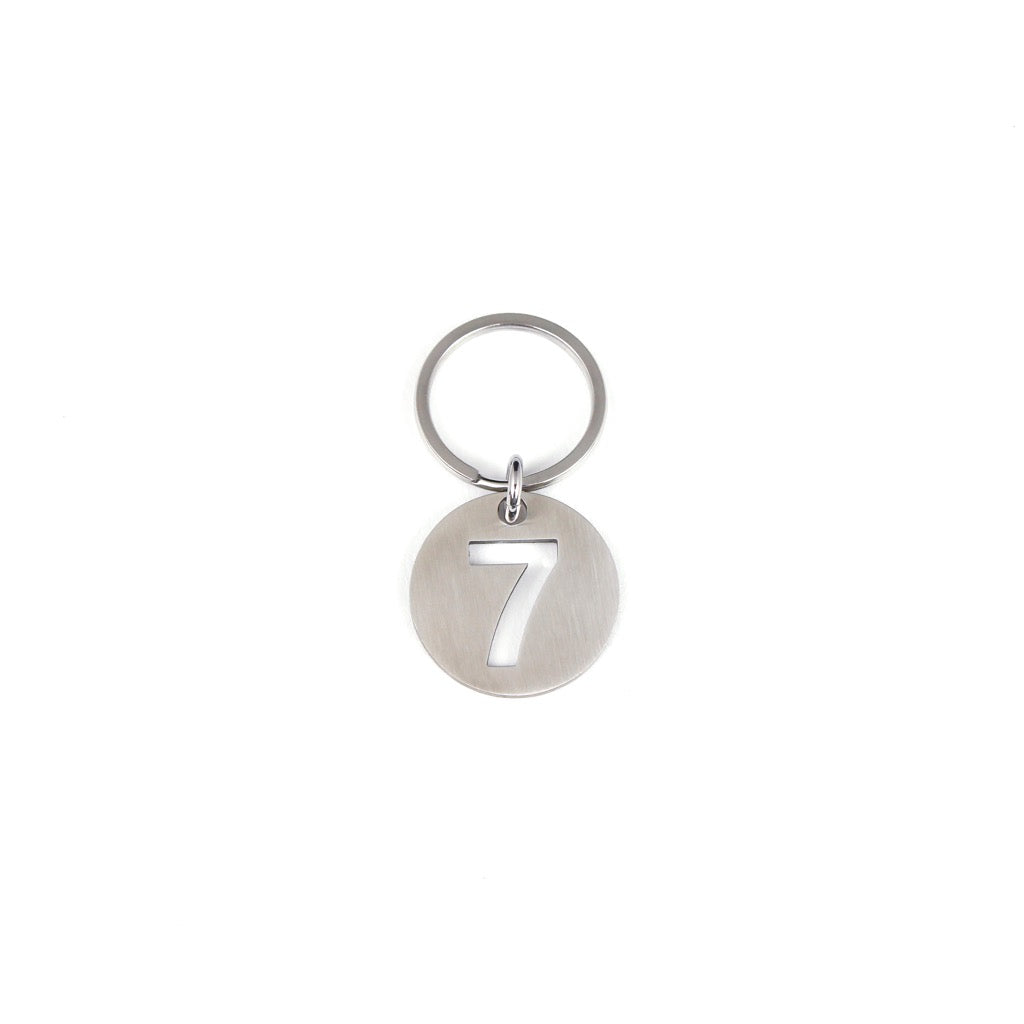 STAINLESS NUMBER KEYRING 13936 SV (ステンレス製ナンバーキーリング)