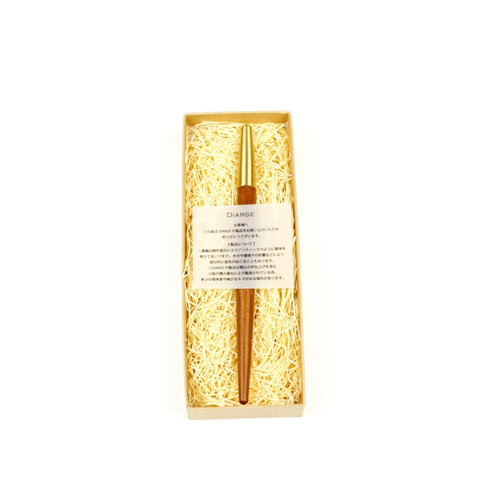 BRASS & WOOD BALL POINT PEN 13935 (真鍮と天然木のボールペン) – DIARGE