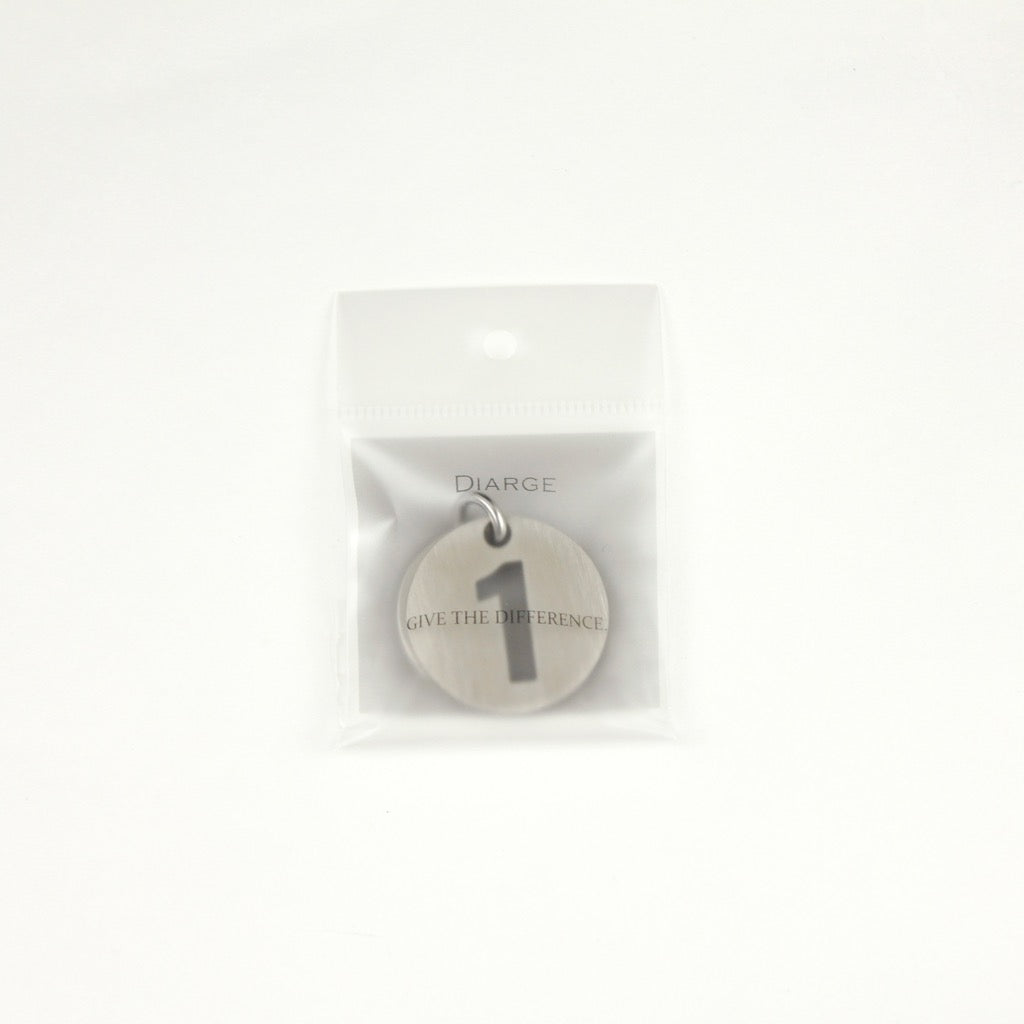 STAINLESS NUMBER KEYRING 13936 SV (ステンレス製ナンバーキーリング)