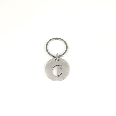 STEINLESS ALPHABET KEYRING 13937 SV (ステンレス製アルファベットキーリング)