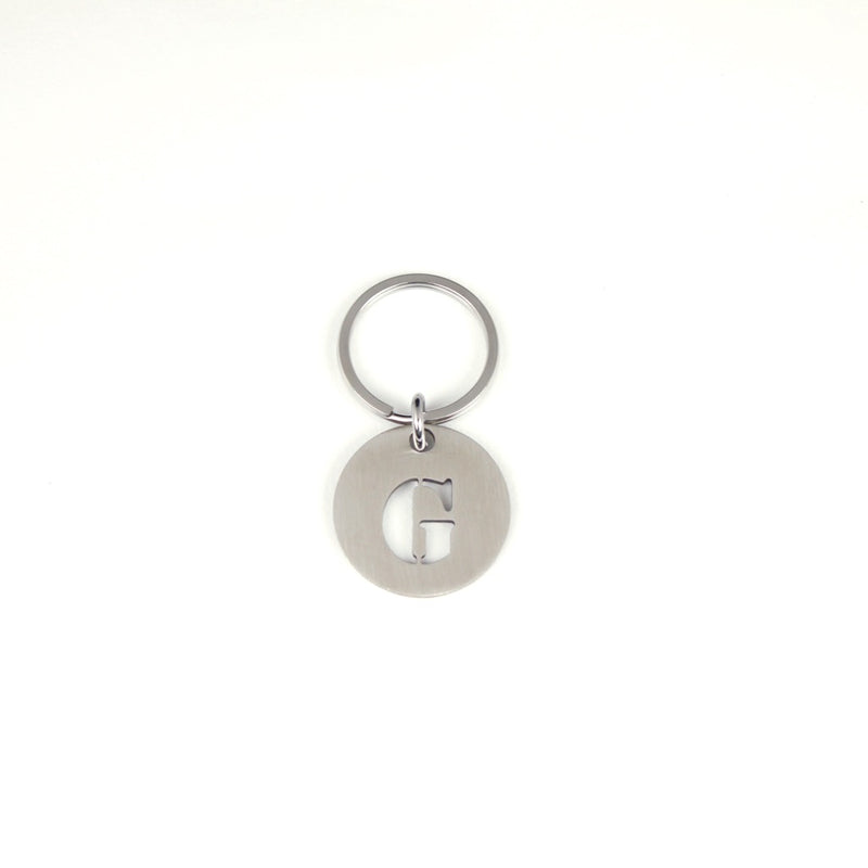 STEINLESS ALPHABET KEYRING 13937 SV (ステンレス製アルファベットキーリング)