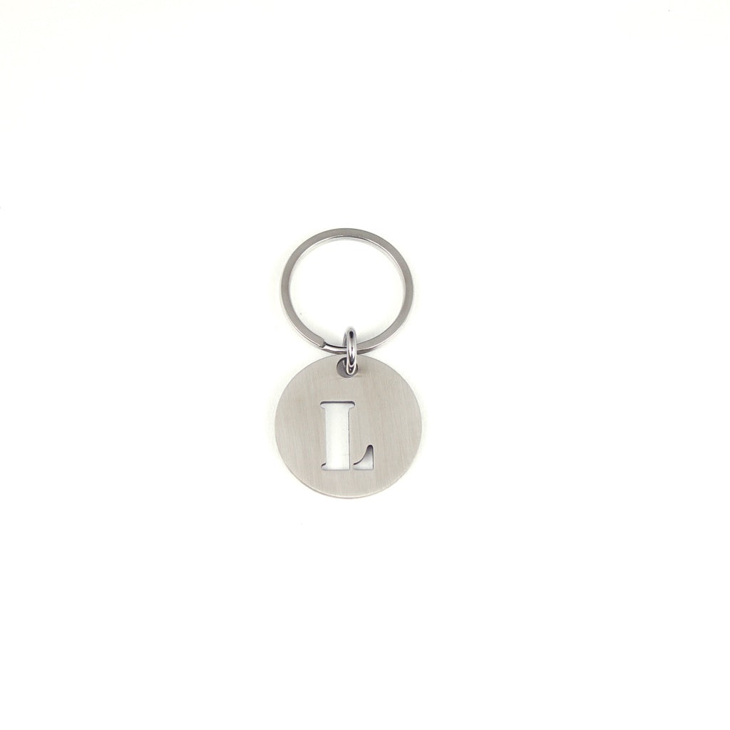 STEINLESS ALPHABET KEYRING 13937 SV (ステンレス製アルファベットキーリング)