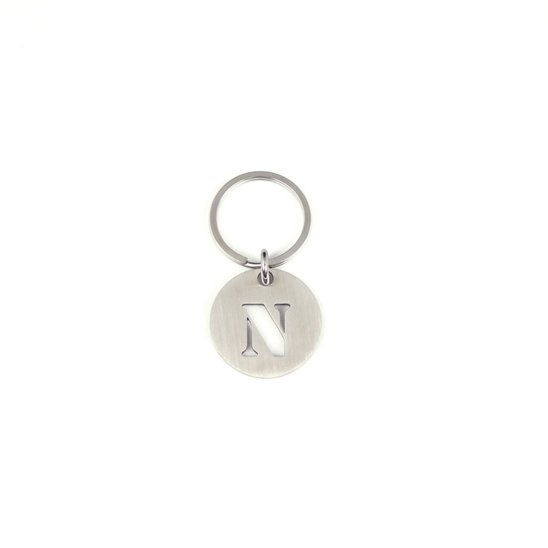 STEINLESS ALPHABET KEYRING 13937 SV (ステンレス製アルファベットキーリング)
