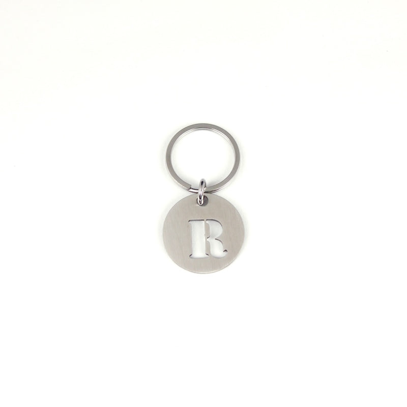 STEINLESS ALPHABET KEYRING 13937 SV (ステンレス製アルファベットキーリング)