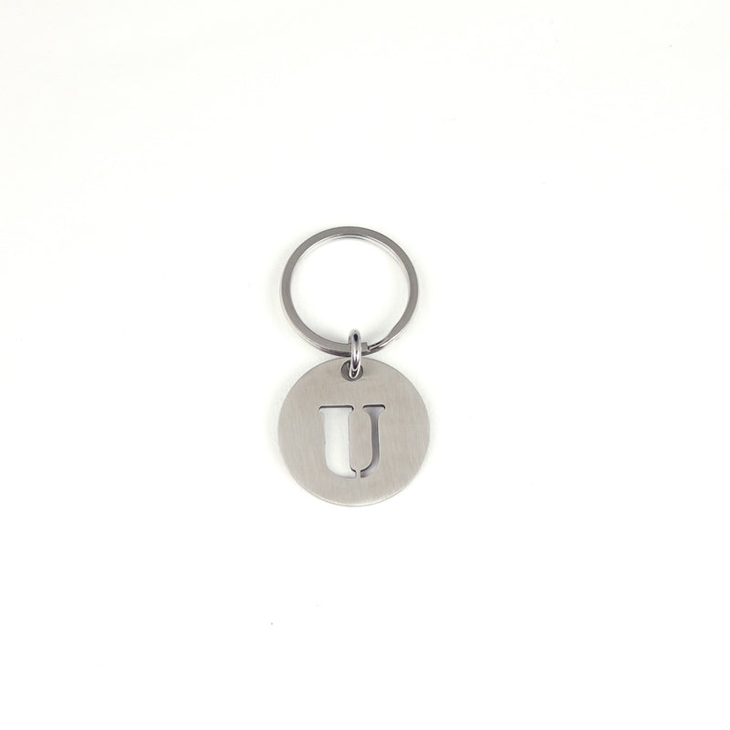 STEINLESS ALPHABET KEYRING 13937 SV (ステンレス製アルファベットキーリング)