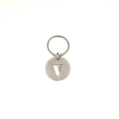 STEINLESS ALPHABET KEYRING 13937 SV (ステンレス製アルファベットキーリング)