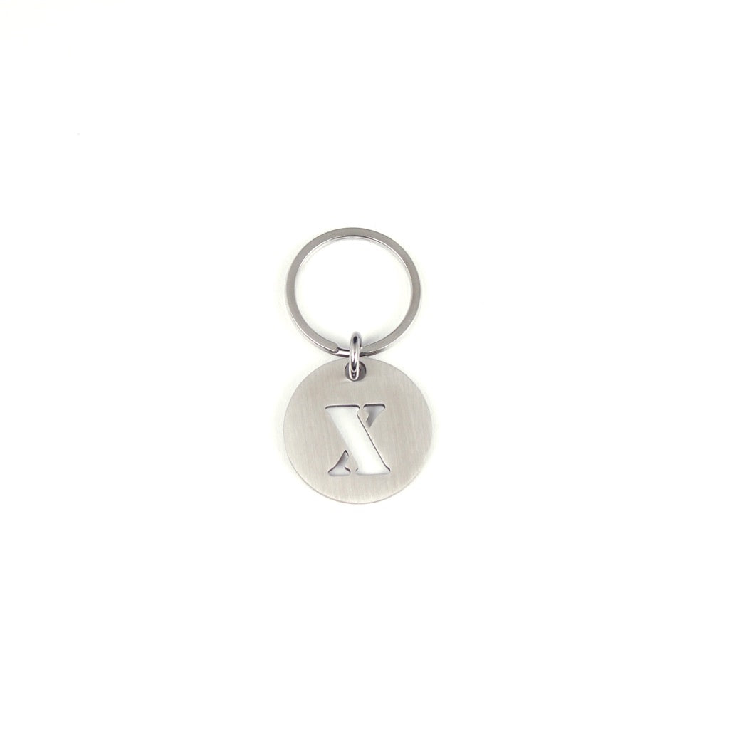 STEINLESS ALPHABET KEYRING 13937 SV (ステンレス製アルファベットキーリング)