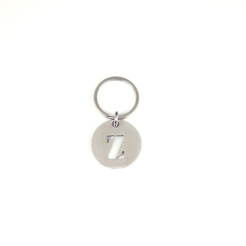 STEINLESS ALPHABET KEYRING 13937 SV (ステンレス製アルファベットキーリング)