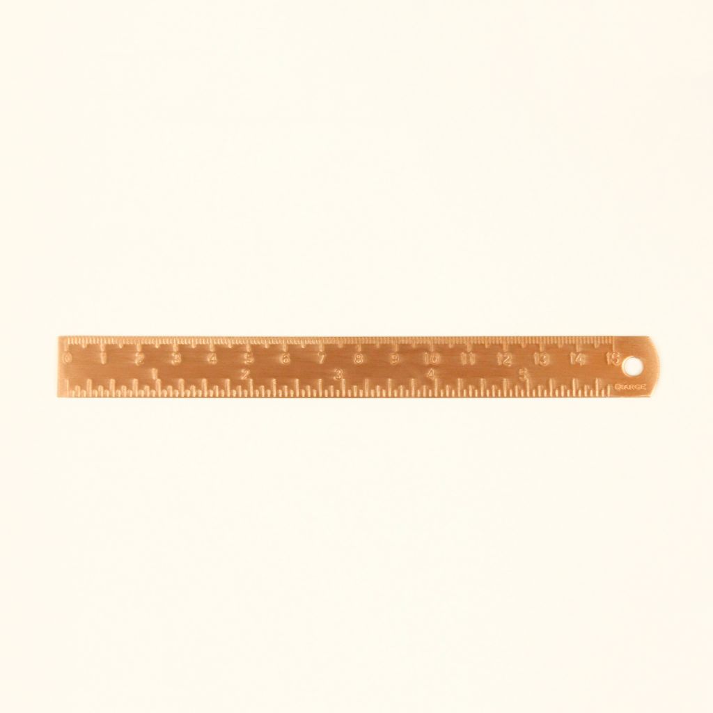 COPPER STRAIGHT RULER(15cm) 13942 (銅製直線定規)