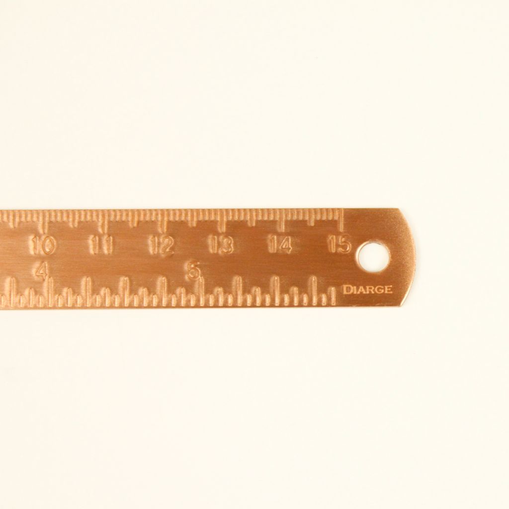 COPPER STRAIGHT RULER(15cm) 13942 (銅製直線定規)