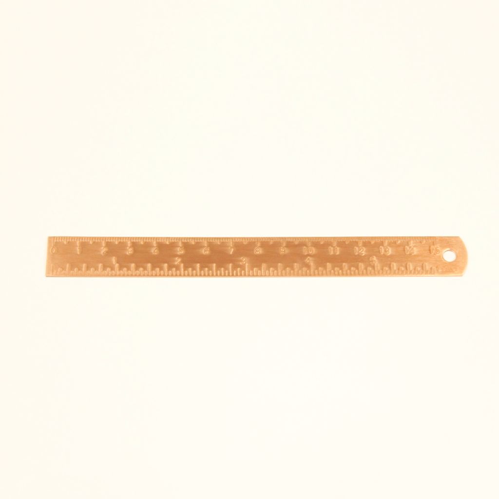 COPPER STRAIGHT RULER(15cm) 13942 (銅製直線定規)