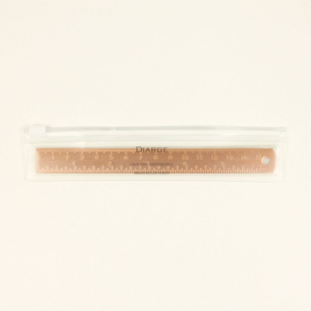 COPPER STRAIGHT RULER(15cm) 13942 (銅製直線定規)