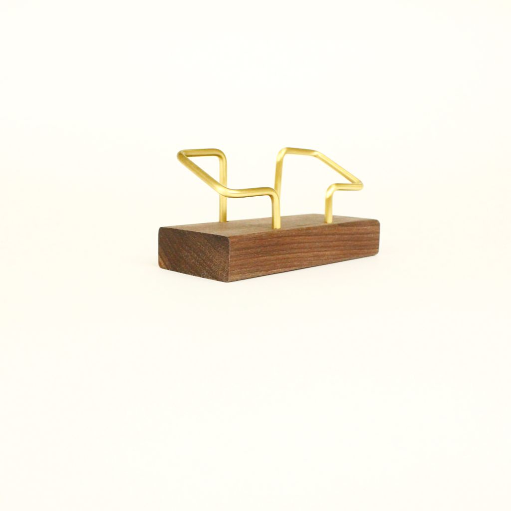 BRASS & WOOD CARD STAND 13946 GD (カードスタンド)