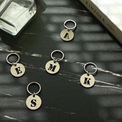 STEINLESS ALPHABET KEYRING 13937 SV (ステンレス製アルファベットキーリング)