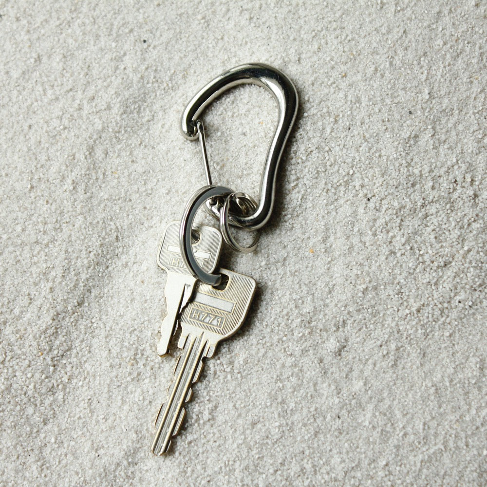 BRASS KARABINER KEYRING 13308SV