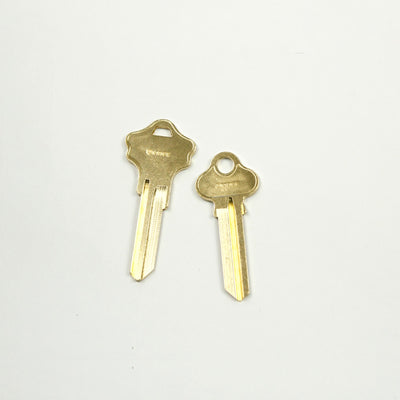 BRASS BLANK KEY 13939 GD(真鍮ブランクキーのペアセット)