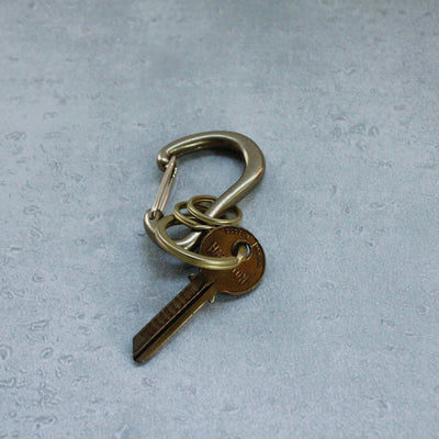 BRASS KARABINER  KEYRING 13308 GD (真鍮カラビナキーリング)