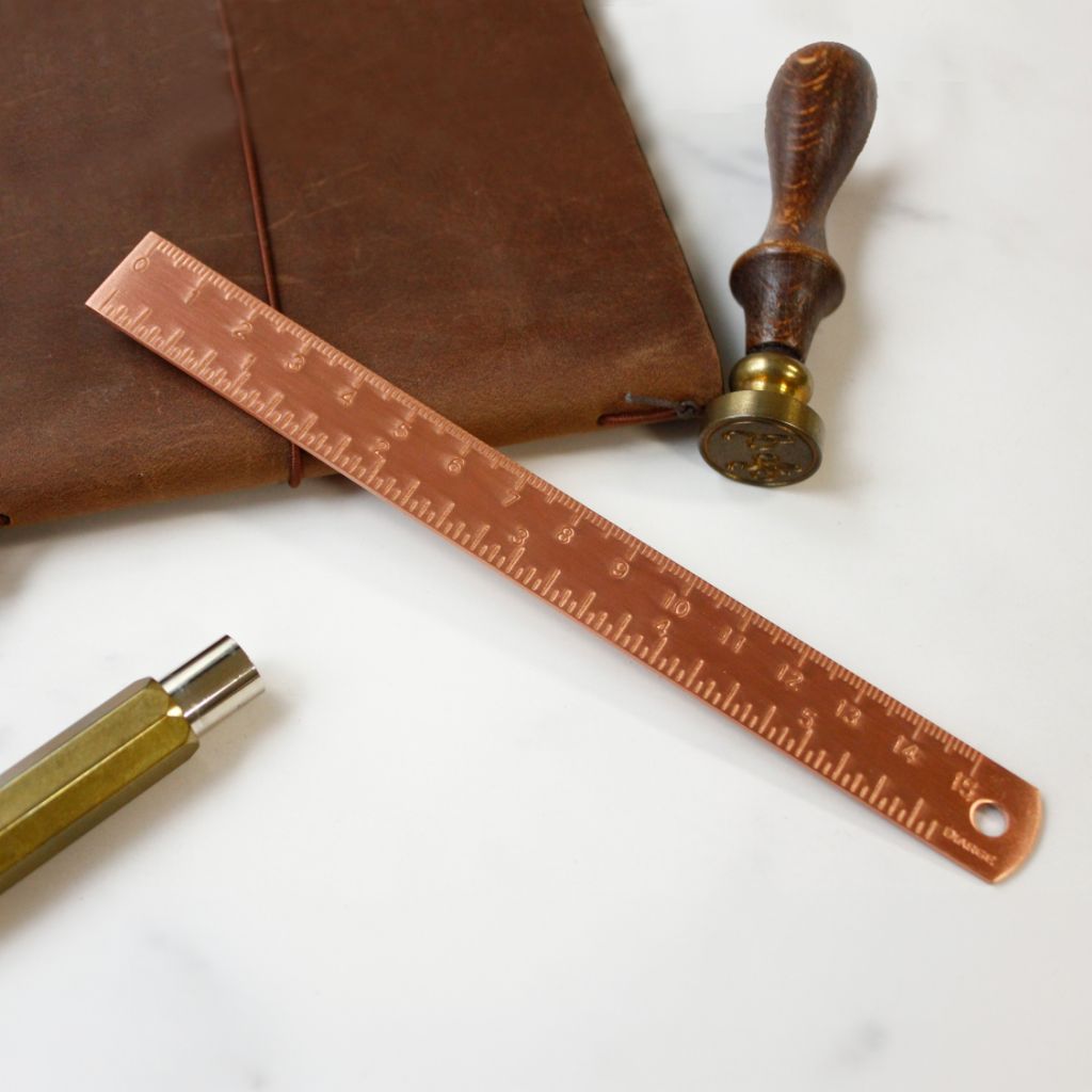 COPPER STRAIGHT RULER(15cm) 13942 (銅製直線定規)