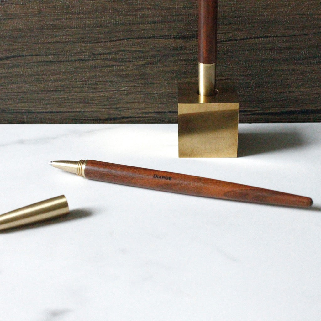 BRASS & WOOD BALL POINT PEN 13935 (真鍮と天然木のボールペン) – DIARGE