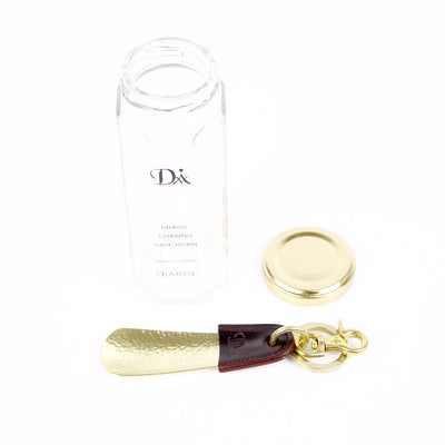 BRASS & LEATHER BOTTLE CHASING SHOEHORN 13303 BGD
