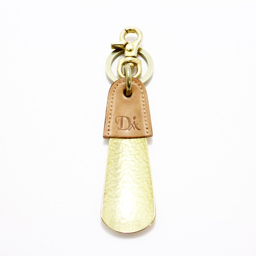 BRASS &amp; LEATHER BOTTLE CHASING SHOEHORN 13303