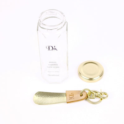 BRASS & LEATHER BOTTLE CHASING SHOEHORN 13303　NT