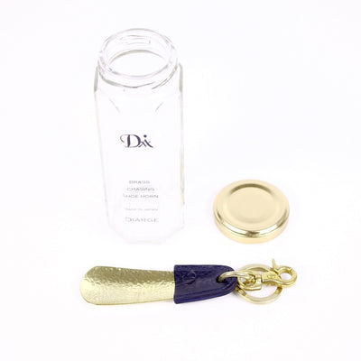BRASS & LEATHER BOTTLE CHASING SHOEHORN 13303 NVY