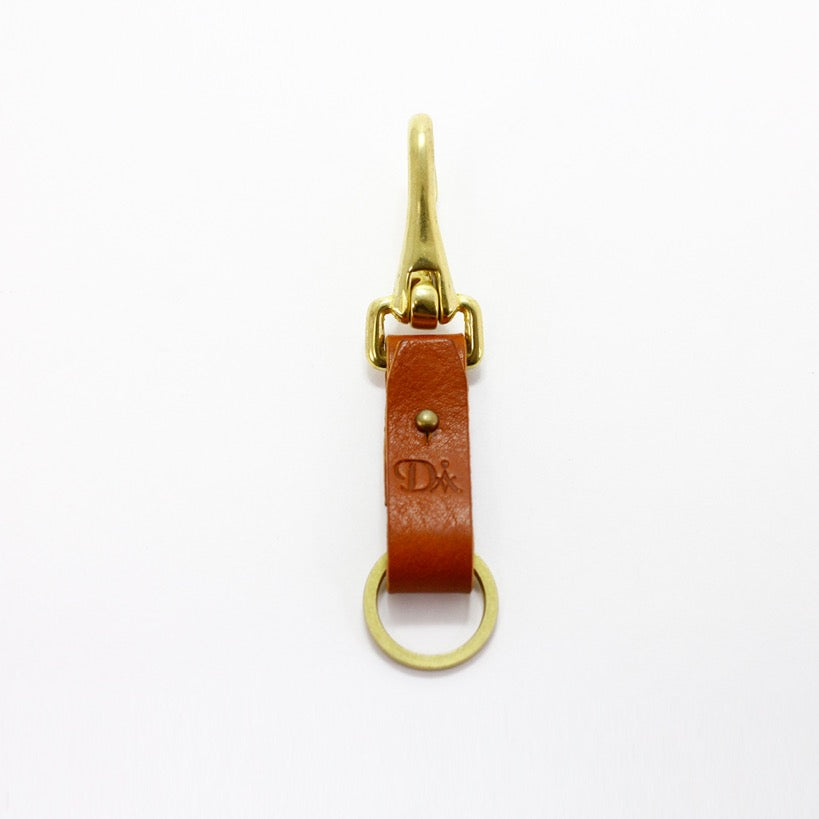 BRASS & LEATHER BOTTLE KEYRING 13306 (真鍮&革のキーリング)