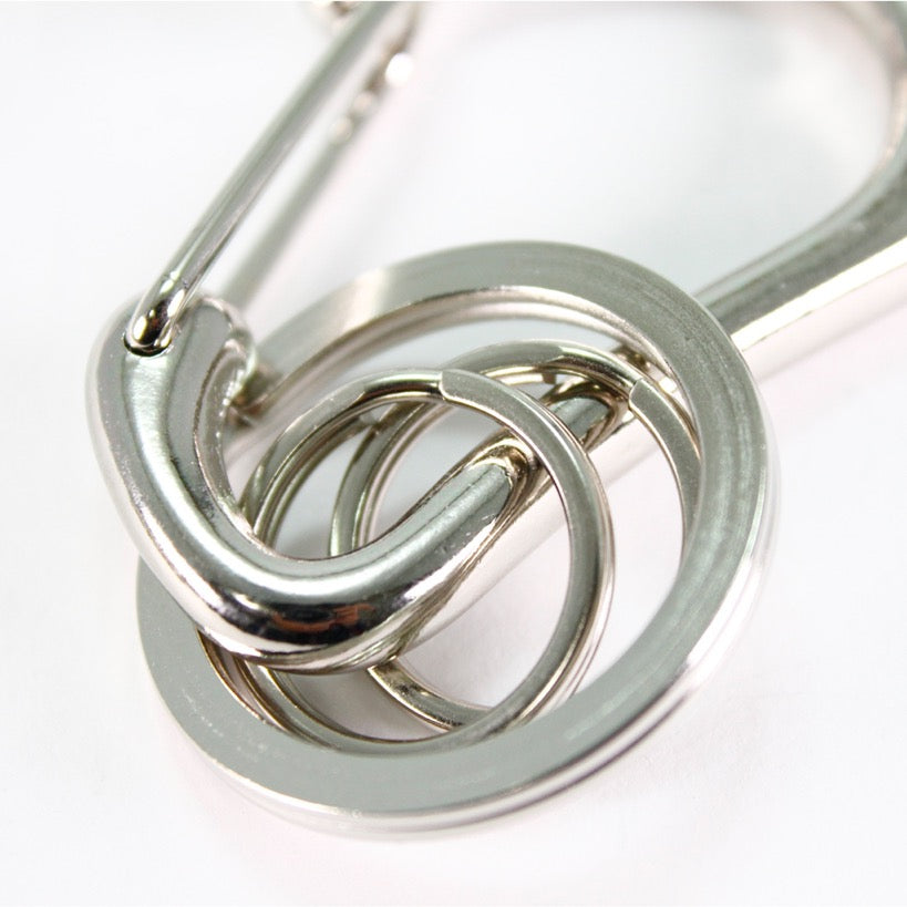 BRASS KARABINER KEYRING 13308SV