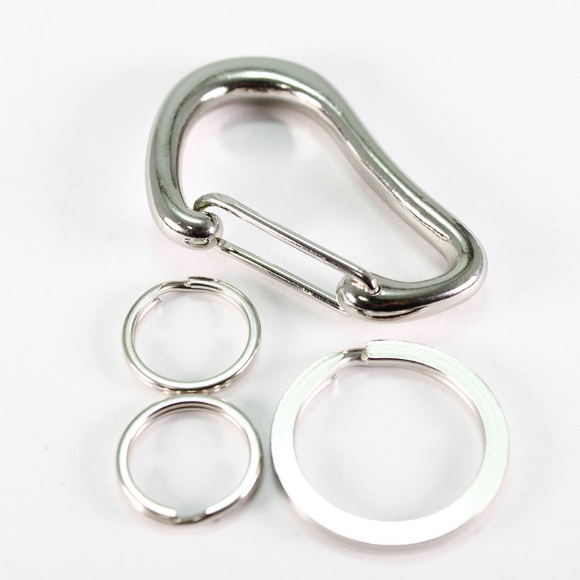 BRASS KARABINER KEYRING 13308SV