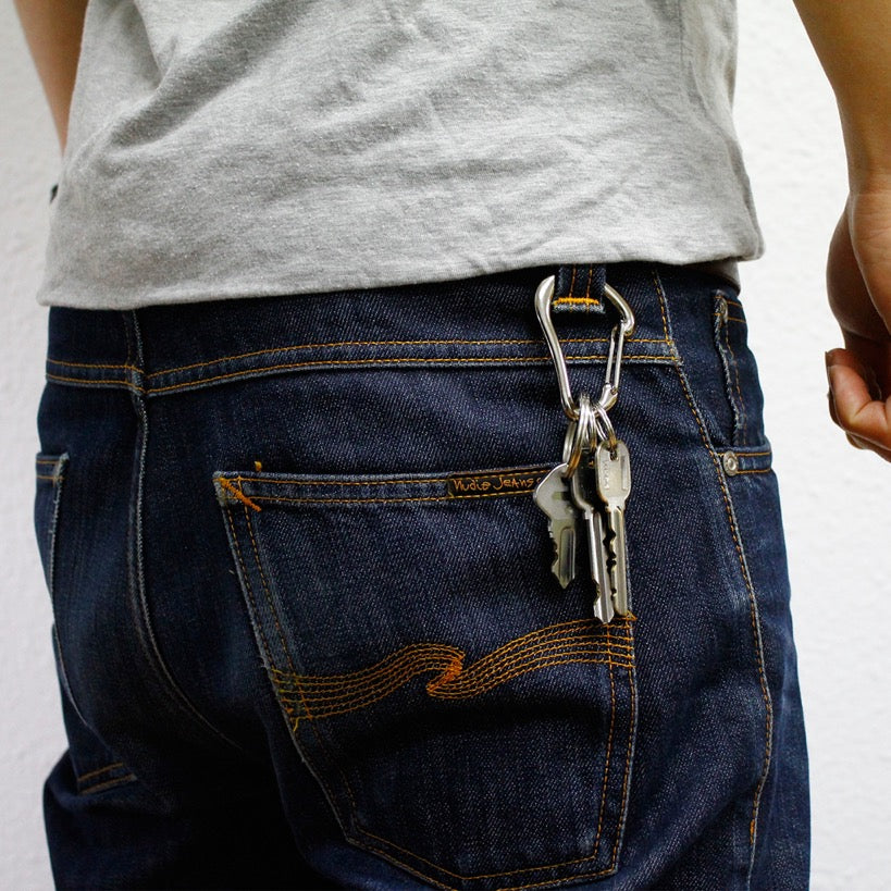 BRASS KARABINER KEYRING 13308SV