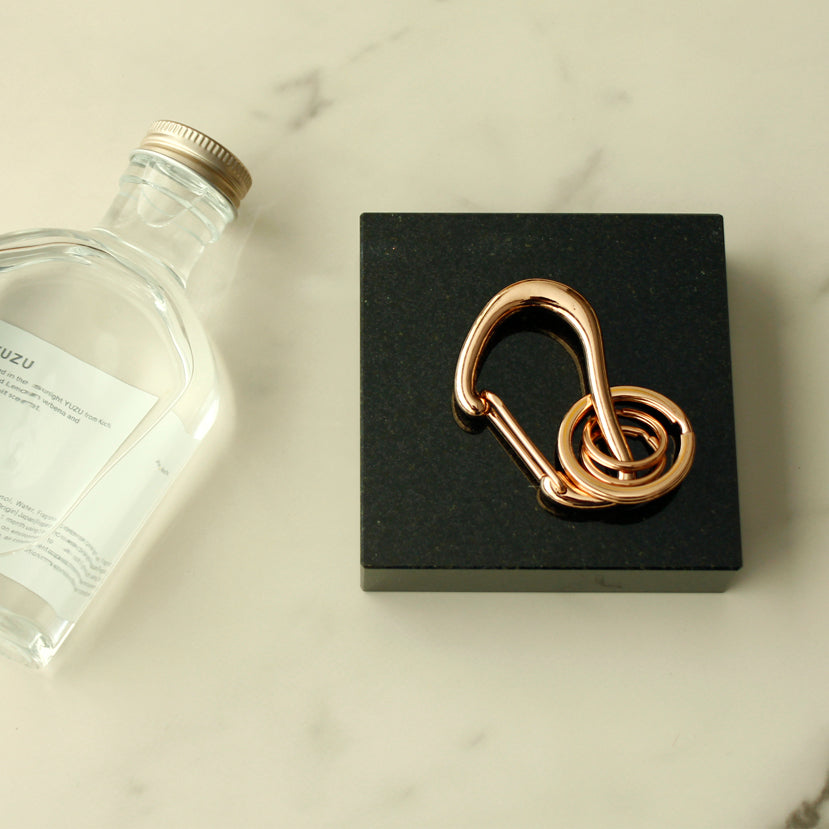BRASS KARABINER  KEYRING 13308 PGD (真鍮カラビナキーリング)