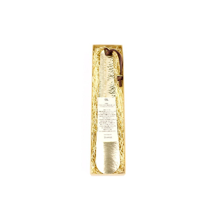 BRASS CHASING SHOEHORN(25cm) 14302 GD (真鍮打ち出し加工靴べら)