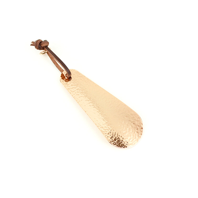 BRASS CHASING SHOEHORN (10cm) 14305 PGD (真鍮打ち出し加工靴べら)